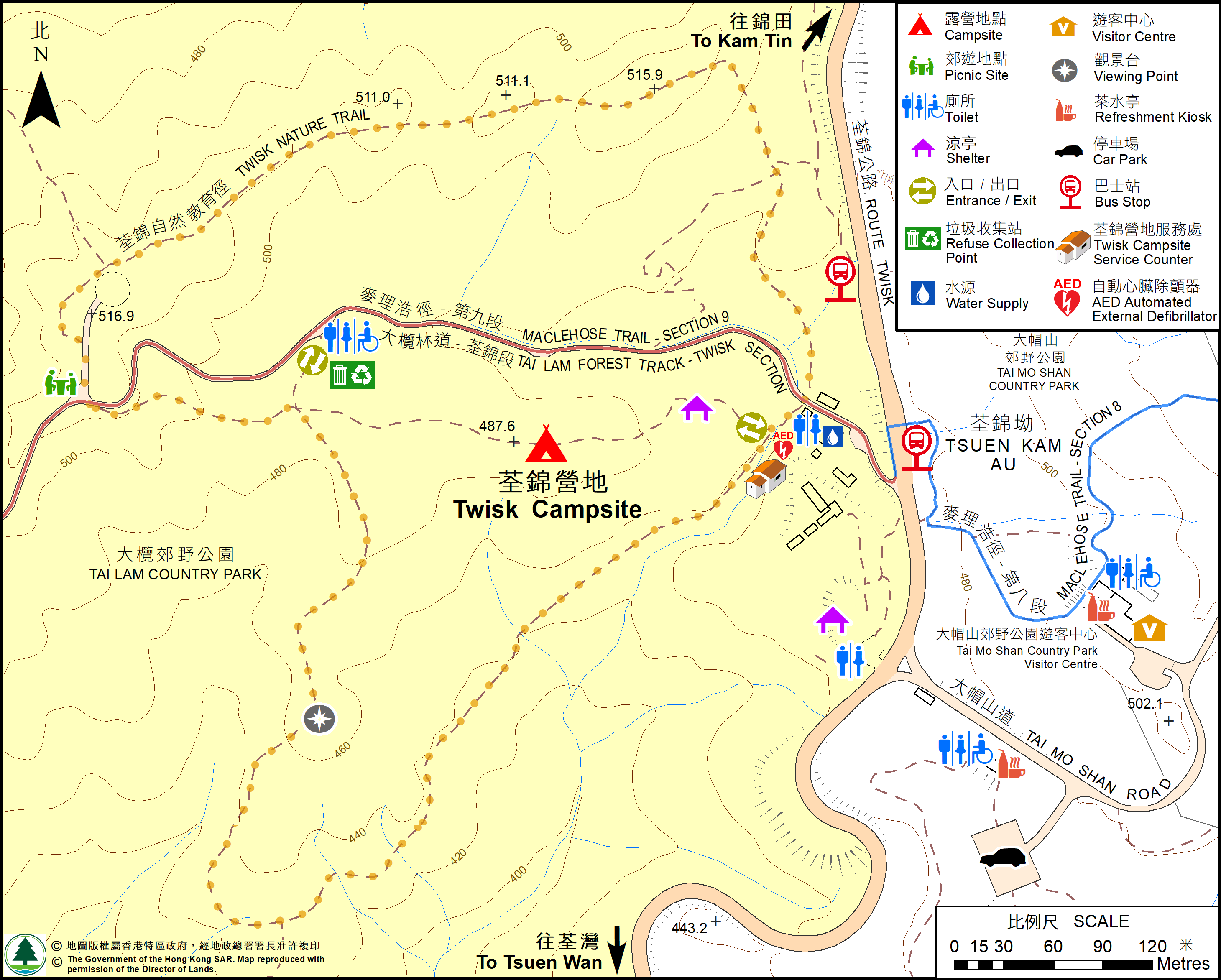 荃錦營地地圖 荃錦營地地圖